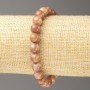 Selenite Bracelet (imitation acrylic), 8mm +/- diameter, 18cm +/- length, smooth bead on elastic band