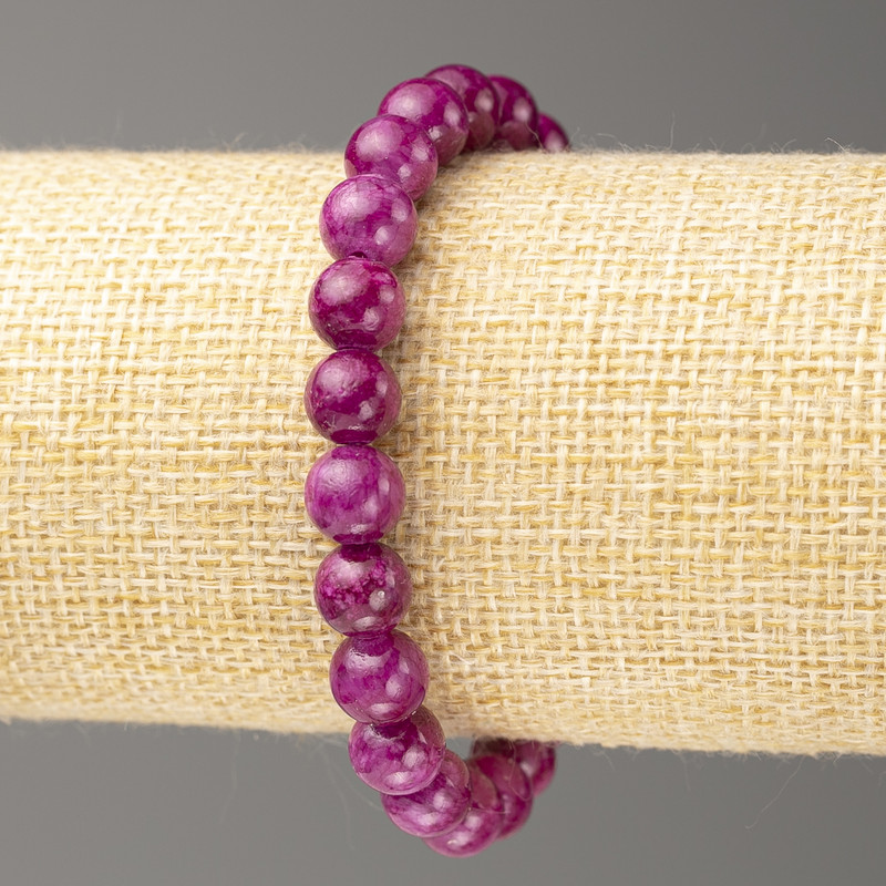 Tourmaline Bracelet (imitation acrylic), 8mm +/- diameter, 18cm +/- length, smooth bead on elastic band