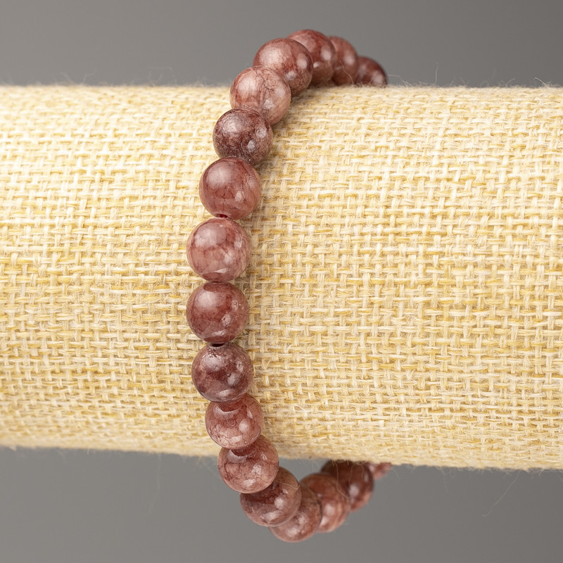 Selenite Bracelet (imitation acrylic), 8mm +/- diameter, 18cm +/- length, smooth bead on elastic band
