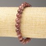 Selenite Bracelet (imitation acrylic), 8mm +/- diameter, 18cm +/- length, smooth bead on elastic band