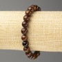 Tiger's Eye Bracelet (imitation acrylic), 8mm +/- diameter, 18cm +/- length, smooth bead on elastic band