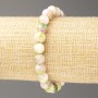 Pink-Green-White Ocean Jade Bracelet (imitation acrylic), diameter 8mm +/-, length 18cm+/- smooth bead on elastic