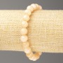 Selenite Bracelet (imitation acrylic), 8mm +/- diameter, 18cm +/- length, smooth bead on elastic band