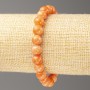 Orange Coral Bracelet (imitation acrylic), 8mm +/- diameter, 18cm +/- length, smooth bead on elastic band