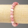 Strawberry-White Ocean Jade Bracelet (imitation acrylic), diameter 8mm +/-, length 18cm+/- smooth bead on elastic