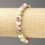 Bracelet Pink-Green-White Ocean Jade (imitation acrylic), diameter 8mm +-, length 18cm+- smooth bead on elastic
