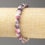 Bracelet Pink-Grey-White Ocean Jade (imitation acrylic), diameter 8mm +-, length 18cm+- smooth bead on elastic