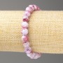 Bracelet Dark Pink-Lilac "Ametrine" (imitation acrylic) smooth bead, diameter 8mm +-, length 18cm+- stretch