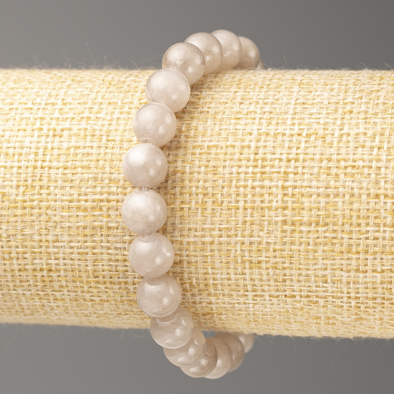 Smoky Agate Bracelet (imitation acrylic), 8mm +/- diameter, 18cm +/- length, smooth bead on elastic band