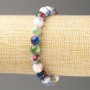 Bracelet Blue-Pink-Green-White Ocean Jade (imitation acrylic), diameter 8mm +-, length 18cm+- smooth bead on elastic