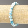 Bracelet Sky Blue-White Ocean Jade (imitation acrylic), diameter 8mm +-, length 18cm+- smooth bead on elastic