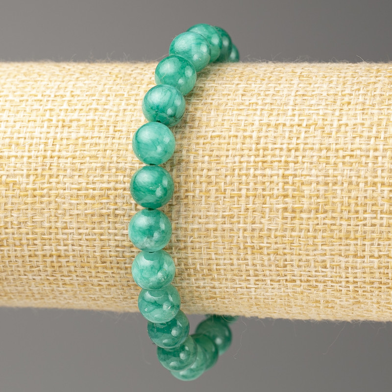 Amazonite Bracelet (imitation acrylic), diameter 8mm +/-, length 18cm+/- smooth bead on elastic