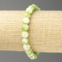 Green-White Ocean Jade Bracelet (imitation acrylic), diameter 8mm +/-, length 18cm+/- smooth bead on elastic