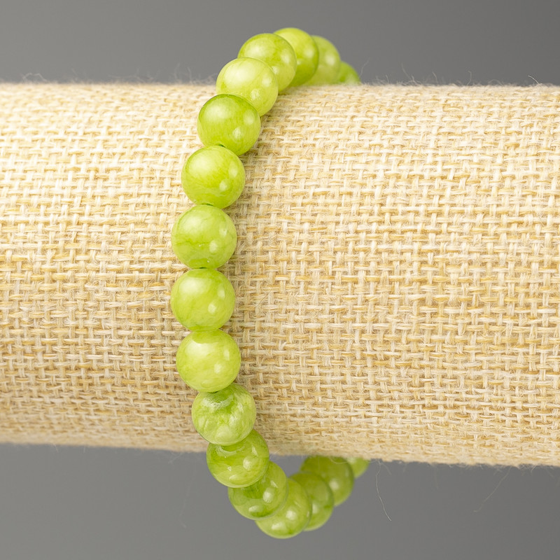 Onyx Bracelet (imitation acrylic), diameter 8mm +/-, length 18cm+/- smooth bead on elastic