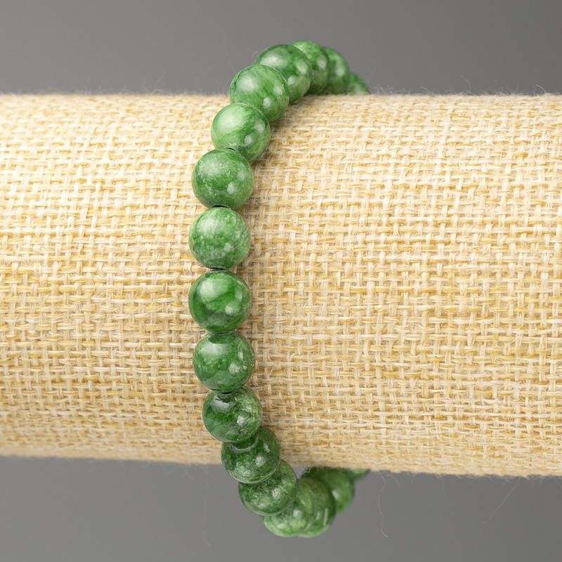 Chrysoprase Bracelet (imitation acrylic), diameter 8mm +/-, length 18cm+/- smooth bead on elastic