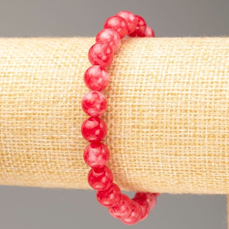 Elastic Bracelet Tourmaline (imitation acrylic), diameter 8mm+-, length 18cm+