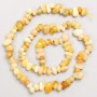 Natural Stone Beads on a String, Yellow Agate Tumbled, d 7x5mm+/-, length 41cm+