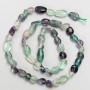 Beads on a thread of natural stone Fluorite tumbled d 7×11-6×8mm+-, length 40cm+