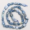 Kyanite Beads on a Thread - tumbled, d 8×11-6×7 mm, length 40 cm