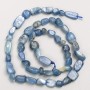 Kyanite Beads on a Thread - tumbled, d 8×11-6×7 mm, length 40 cm