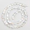 Opal Glass Beads on Thread Tumbled 6×7 mm, length 40 cm