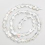 Opal Glass Beads on Thread Tumbled 6×7 mm, length 40 cm
