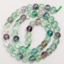 Fluorite Beads on Thread - Smooth Round Bead, 8mm Diameter, 39cm Length +
