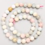 Beads on a Thread Natural Stone Morganite Smooth Ball, Diameter 8.5mm+-, Length 40cm+