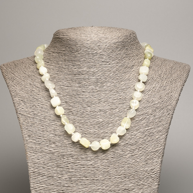 Onyx Necklace, tumbled beads, diameter 5x8-10mm+/-, length 50cm+