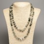 Long Necklace Seraphinite, Tumbled, Diameter 5x8-10mm+-, Length 110cm+