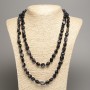 Long Blue Sand Aventurine (synth.) Necklace, tumbled beads, diameter 5x8-10mm+/-, length 110cm+