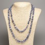 Long Sodalite Necklace, tumbled beads, diameter 5x8-10mm+/-, length 110cm+