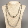 Long Labradorite Necklace, tumbled beads, diameter 5x8-10mm+/-, length 110cm+