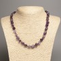 Amethyst Necklace, tumbled beads, diameter 5x9x15mm+/-, length 50cm+