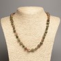 Unakite Jasper Necklace, tumbled beads, diameter 5x8-10mm+/-, length 50cm+