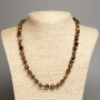 Necklace of Tiger's Eye Stone, Tumbled, Diameter 5x8mm+-, Length 50cm+
