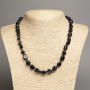 Necklace of Aventurine (Blue Sand) Stone, Tumbled, Diameter 5x8-10mm+-, Length 50cm+