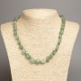 Necklace of Jade Stone, Tumbled, Diameter 5x8-10mm+-, Length 50cm+