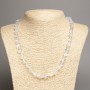 Necklace of Opalite (Synth.) Stone, Tumbled, Diameter 8-10mm+-, Length 50cm+