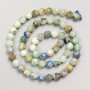 Natural Chrysocolla and Lapis Lazuli Stone Beads, Faceted Round, on a Strand, Diameter 6mm, Length 38cm+
