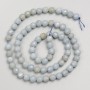 Aquamarine Stone Beads, Faceted Round, on a Strand, Diameter 5mm+-, Length 38cm+