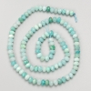 Natural Amazonite Stone Beads, Faceted Rondelle, on a Strand, Diameter 5x3.5mm, Length 38cm+
