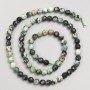 Chrysocolla Stone Beads, Faceted, on a Strand, Diameter 5mm, Length 38cm+