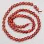Carnelian Stone Beads, Faceted Coin, on a Strand, Diameter 5x3.5mm, Length 38cm+