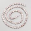 Natural Kunzite Stone Beads, Faceted Round, on a Strand, Diameter 4.5-5mm+-, Length 38cm+