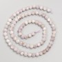 Natural Kunzite Stone Beads, Faceted Round, on a Strand, Diameter 4.5-5mm+-, Length 38cm+