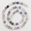 Fluorite Natural Stone Beads on a Strand, faceted round bead, diameter 6mm, length 39cm+
