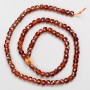 Hessonite (Yellow Garnet) Natural Stone Beads, faceted cube, diameter 4mm, length 39cm+/- on a strand
