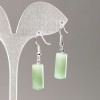 Jade Cylinder Earrings, diameter 17.5x8mm+