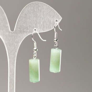 Jade Cylinder Earrings, diameter 17.5x8mm+
